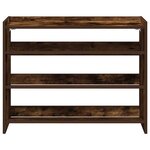 vidaXL Étagère à chaussures chêne fumé 80x25x62 cm bois d'ingénierie