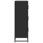 vidaXL Buffet haut noir 68x35x106 5 cm bois d'ingénierie et métal