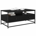 vidaXL Table basse Chêne noir 100 x 51 x 45 cm Bois d'ingénierie