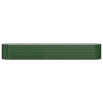 vidaXL Lit surélevé de jardin Acier galvanisé 440x80x68 cm Vert