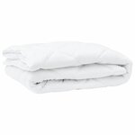 vidaXL Couette avec oreiller 3 Pièces Blanc Microfibre