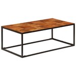 vidaXL Table basse 110x60x40 cm Bois d'acacia solide et acier