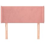 vidaXL Tête de lit avec oreilles Rose 103x16x78/88 cm Velours