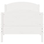 vidaXL Cadre de lit sans matelas blanc 90x200 cm bois de pin massif