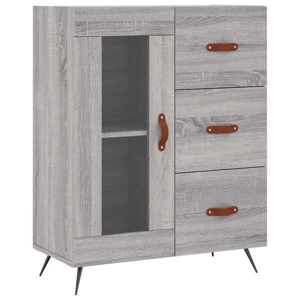 vidaXL Buffet sonoma gris 69 5x34x90 cm bois d'ingénierie