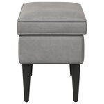 vidaXL Pouf Gris clair 55 x 35 x 41 cm Velours