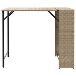 vidaXL Ensemble à manger de jardin 5 Pièces pliable beige résine tressée