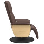 vidaXL Fauteuil inclinable de massage repose-pieds marron similicuir