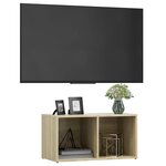 vidaXL Meuble TV chêne sonoma 72x35x36 5 cm bois d’ingénierie