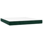 vidaXL Sommier à lattes de lit et matelas Vert foncé 160x200cm Velours