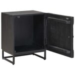 vidaXL Table de chevet faite main Noir 40 x 30 x 50 cm