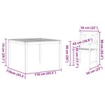 vidaXL Ensemble de salle à manger pour jardin 5 pc Marron