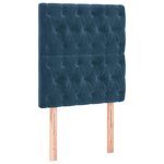 vidaXL Sommier à lattes de lit et matelas Bleu foncé 80x200 cm Velours