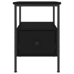 vidaXL Table de chevet noir 34x36x50 cm bois d’ingénierie