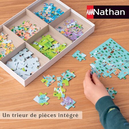 Puzzle 150 pieces - carte du monde - nathan - puzzle enfant +
