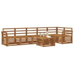 vidaXL Ensemble de canapé d'angle 7 Pièces Naturel Bois d'Acacia Massif