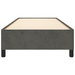 vidaXL Cadre de lit Gris foncé 90x200 cm Velours