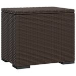 vidaXL Pouf avec coussin marron 40x30x40 cm résine tressée