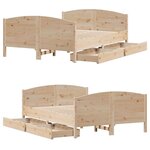 vidaXL Cadre de lit sans matelas 135x190 cm bois de pin massif