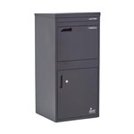 Boîte à colis Extra Large Noir 2 portes Acier galvanisé SMART PARCEL BOX™