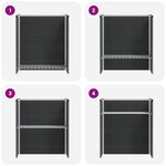 vidaXL Jardinière surélevée Gris 75 x 30 x 22 cm WPC et Aluminium