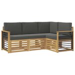 vidaXL Ensembles de canapés 4 Pièces Blanc et anthracite