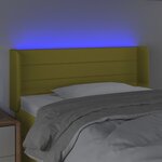 vidaXL Tête de lit à LED Vert 103x16x78/88 cm Tissu
