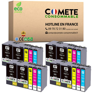 27XL - 20 cartouches compatibles pour Epson 27 XL - COMETE
