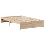 vidaXL Lit bibliothèque sans matelas 135x190 cm bois de pin massif