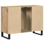 vidaXL Coiffeuse en chêne artisanal Chêne artisanal Bois d'ingénierie