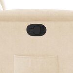vidaXL Fauteuil inclinable beige tissu microfibre