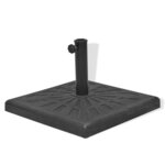 vidaXL Base carrée de parasol Résine Noir 12 kg