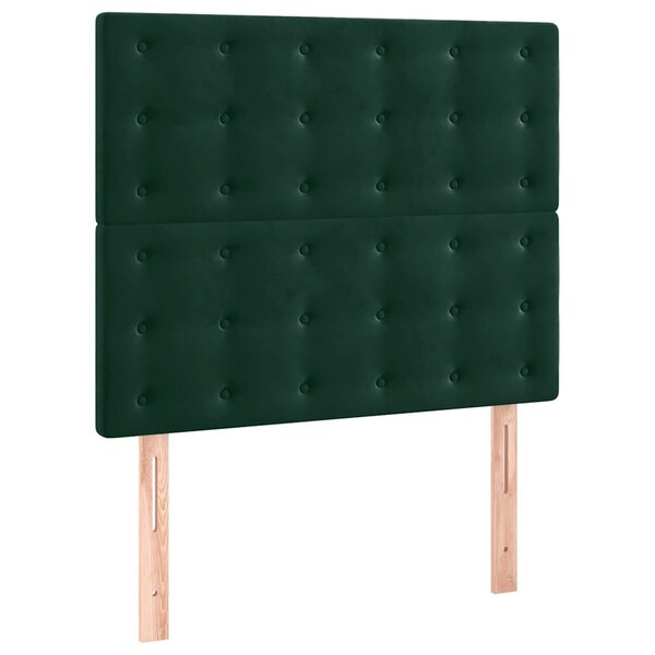 vidaXL Tête de lit Vert foncé 100x5x118/128 cm Velours