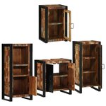 vidaXL Ensemble de mobilier de salle de bain Montage mural 4 Pièces