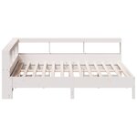 vidaXL Lit bibliothèque sans matelas blanc 140x200 cm bois pin massif