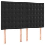 vidaXL Sommier à lattes de lit avec matelas Noir 140x200 cm Velours