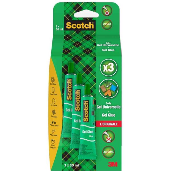 Colle Gel universelle 'L'Originale'  30 ml  lot de 3 SCOTCH