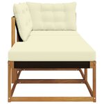 vidaXL Unités de sofa sectionnel d'extérieur 3 Pièce Naturel