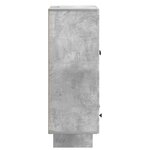 vidaXL Buffet Gris Béton 66 x 34 5 x 95 cm Bois d’ingénierie