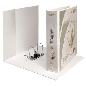 Classeur à levier personnalisable 180°  A4 maxi plastifié, Dos 80 mm Capacité 600 feuilles - Blanc