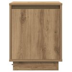 vidaXL Table de chevet avec lumières LED en chêne artisan 39x34 5x50 cm