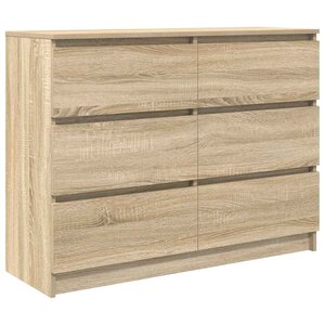 vidaXL Buffet chêne sonoma 100x35x76 cm bois d'ingénierie