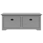 VidaXL Banc de couloir BODO gris 114x40x45 cm