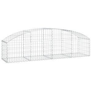 vidaXL Panier de gabions arqué 200x50x40/60 cm Fer galvanisé