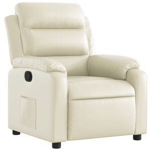 vidaXL Fauteuil inclinable Crème Similicuir