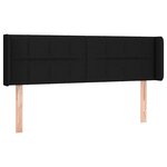 vidaXL Tête de lit avec oreilles Noir 147x16x78/88 cm Tissu