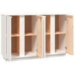 vidaXL Buffet Blanc 120x35x80 cm Bois massif de pin