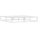 vidaXL Cadre de lit sans matelas blanc 200x200 cm métal