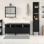 vidaXL Ensemble de mobilier de salle de bain 4 Pièces Chêne noir