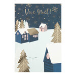 Carte De Vœux Céleste Village Noël - Draeger paris